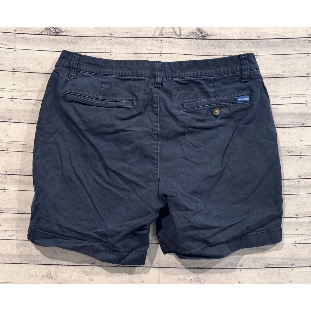 Chubbies Mens The Armadas Short Sz 33 Flat Front Stretch Twill Blue 7